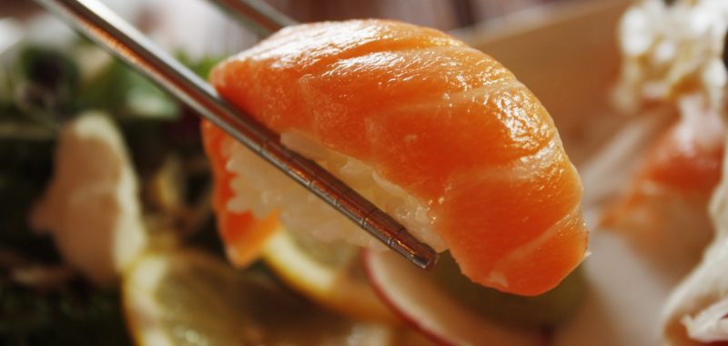 Atlantic salmon sushi